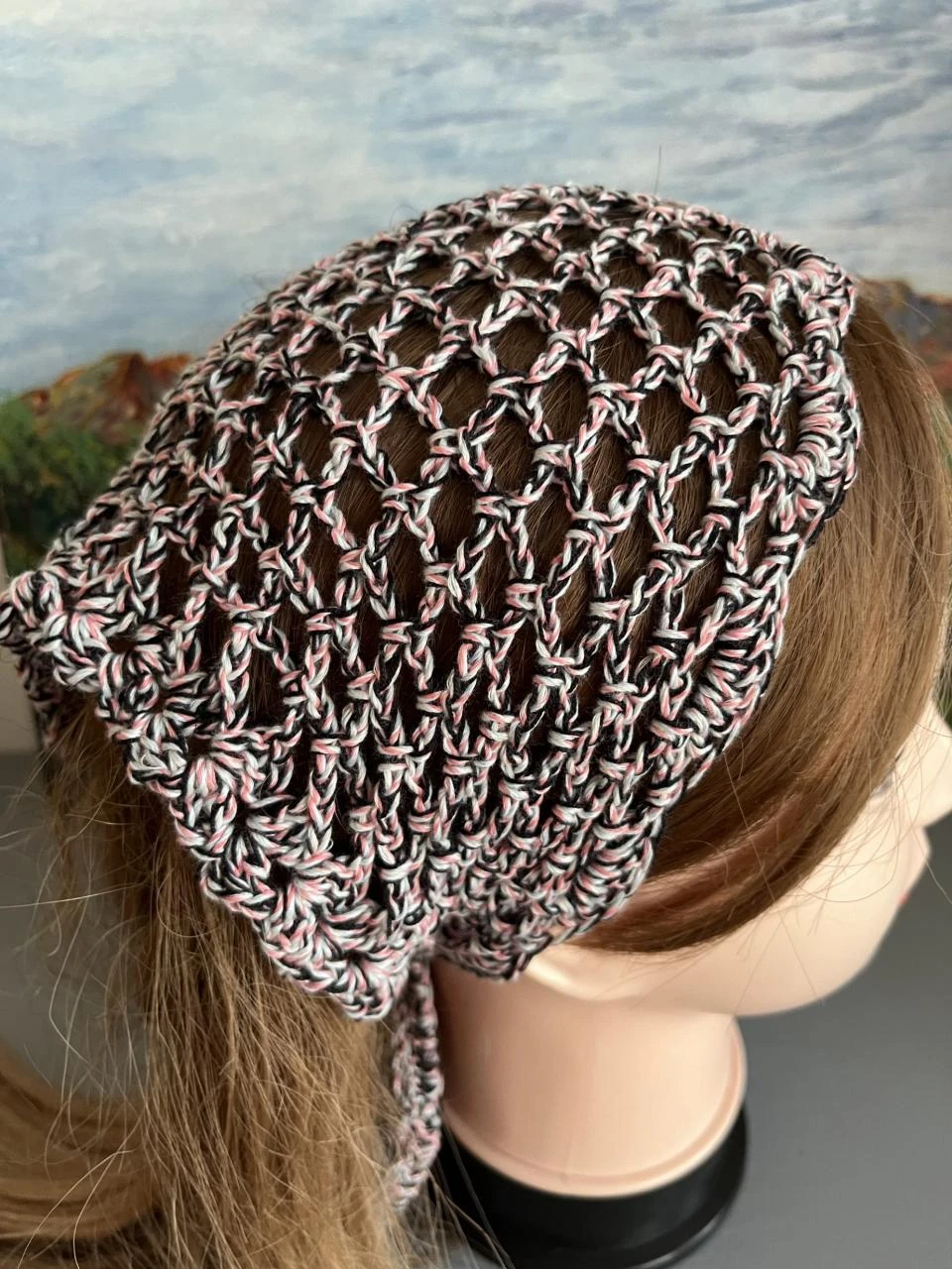 Bandana headband scarf pañuelo Multicolored Gray Pink Black One Size – photo 2